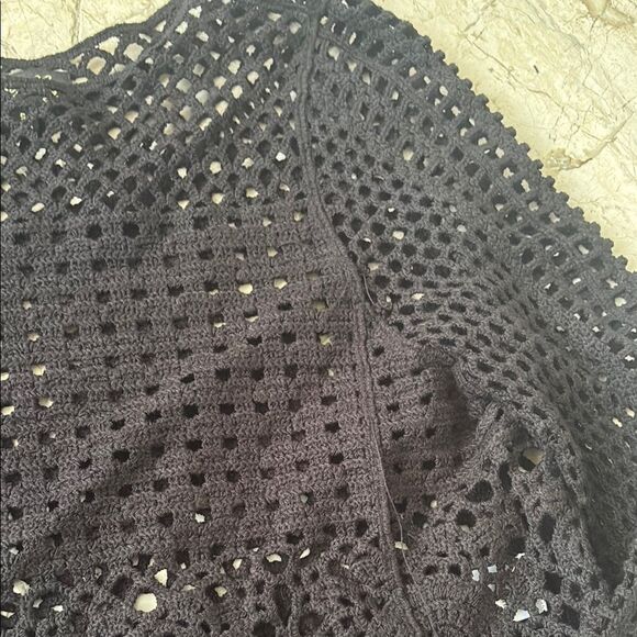 Dee Elly sz S Elegant Black Crochet Women's Top NWOT - Picture 5 of 5